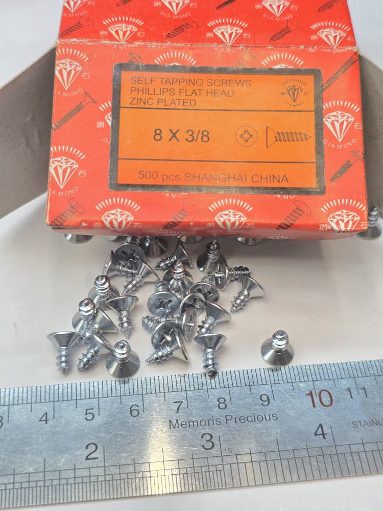 پیچ خودکارتخت 3/8*8 چینی 9.5*4.2 (مخصوص مته 3.5)