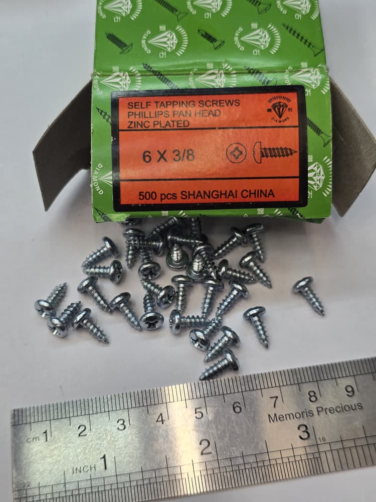 پیچ خودکار گرد 3/8*6 چینی 9.5*3.5 (مخصوص مته 3)