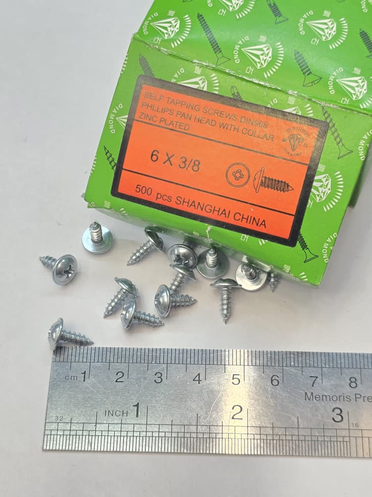 پیچ خودکار واشردار 3/8*6 چینی 9.5*3.5 (مخصوص مته 3)